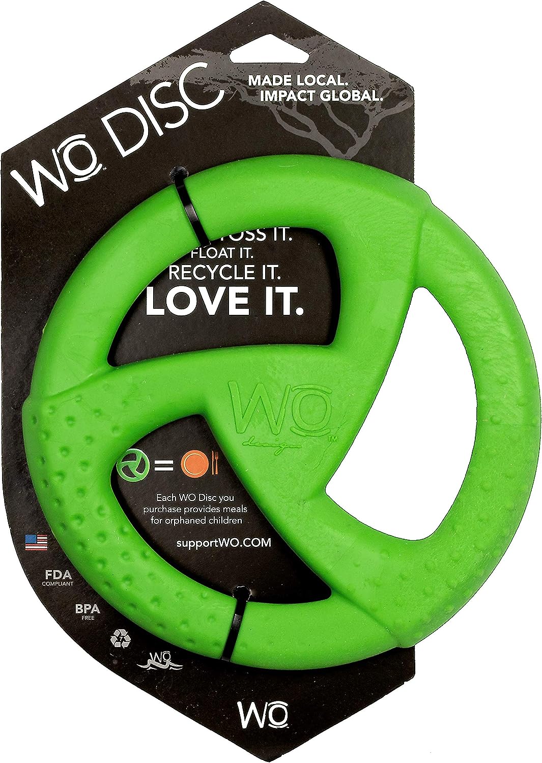 WO Play 8 Inch Green Disc: The Ultimate Dog Toy for Endless Fun