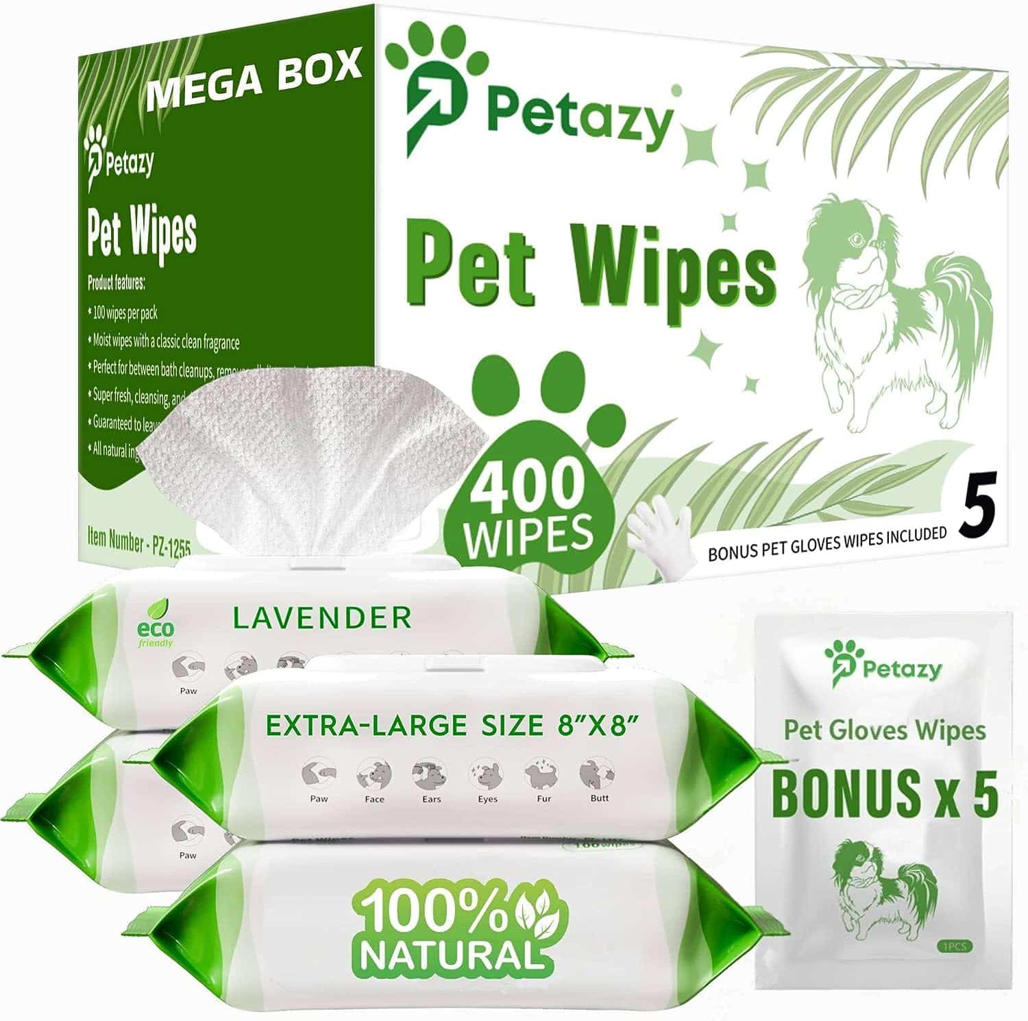 Petazy 400 Dog Wipes for Paws and Butt Ears Eyes Review