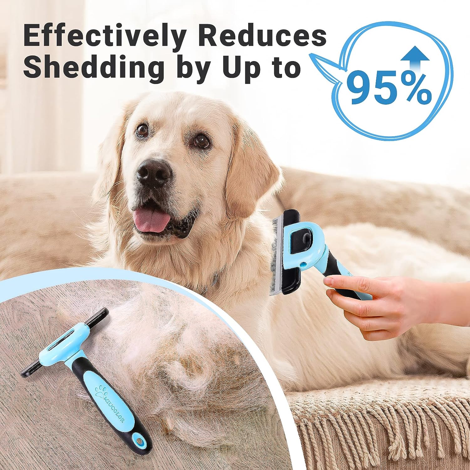 MIU COLOR Pet Grooming Brush: The Ultimate Shedding Solution for Dogs & Cats