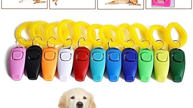 URBEST 10 Pack 2 in 1 Pet Training Clickers: The Ultimate Training Tool for Your Pets