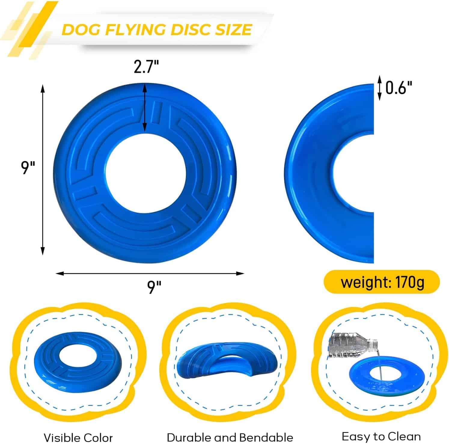 HOXWELL 2 Packs Dog Toy Flying Disc: The Ultimate Outdoor Fun for Your Furry Friends